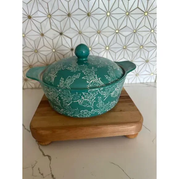Blue Floral Floral Casserole Dish With Lid Corning Ware Casserole